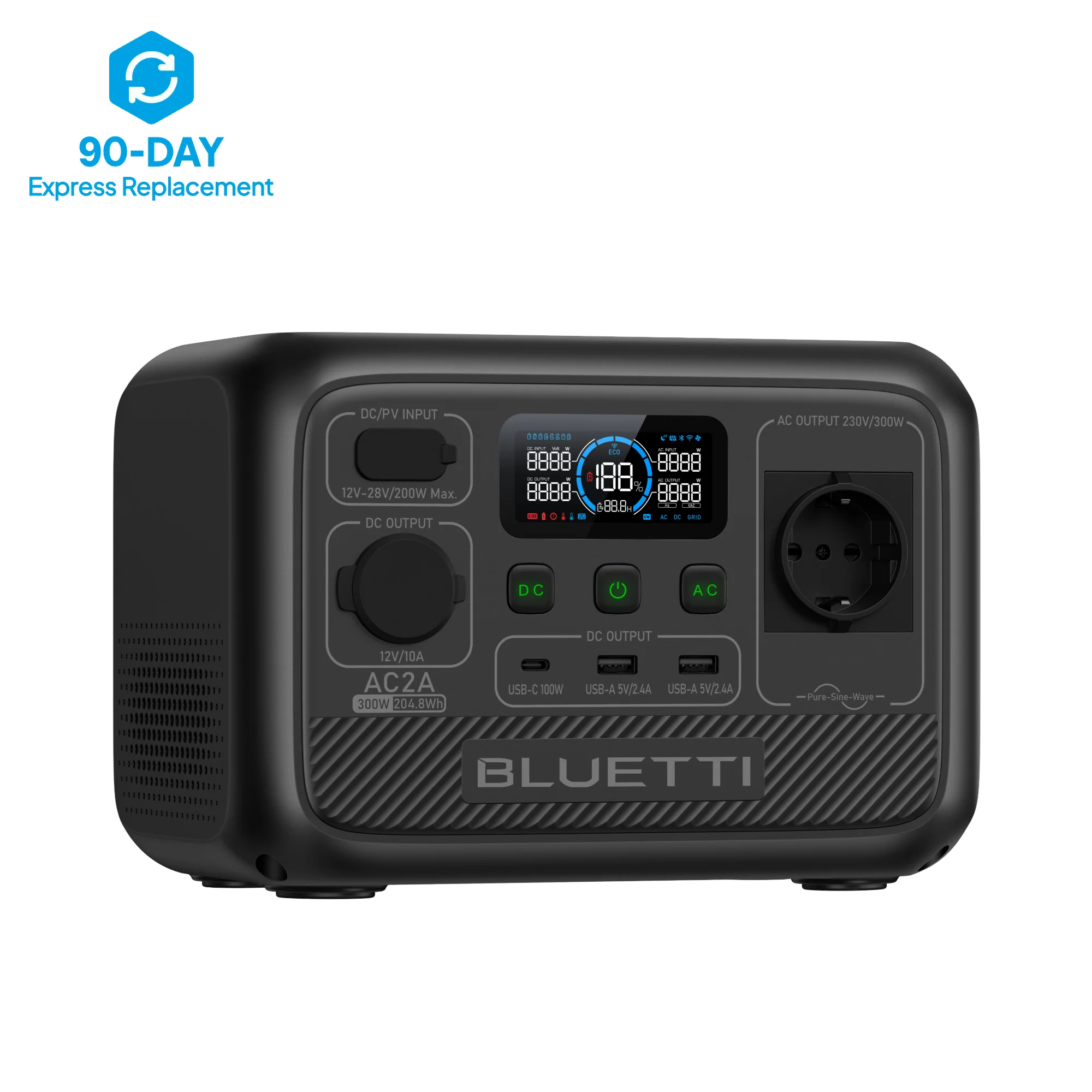 BLUETTI AC2A Station électrique portable | 300 W, 204,8 Wh - Image 2