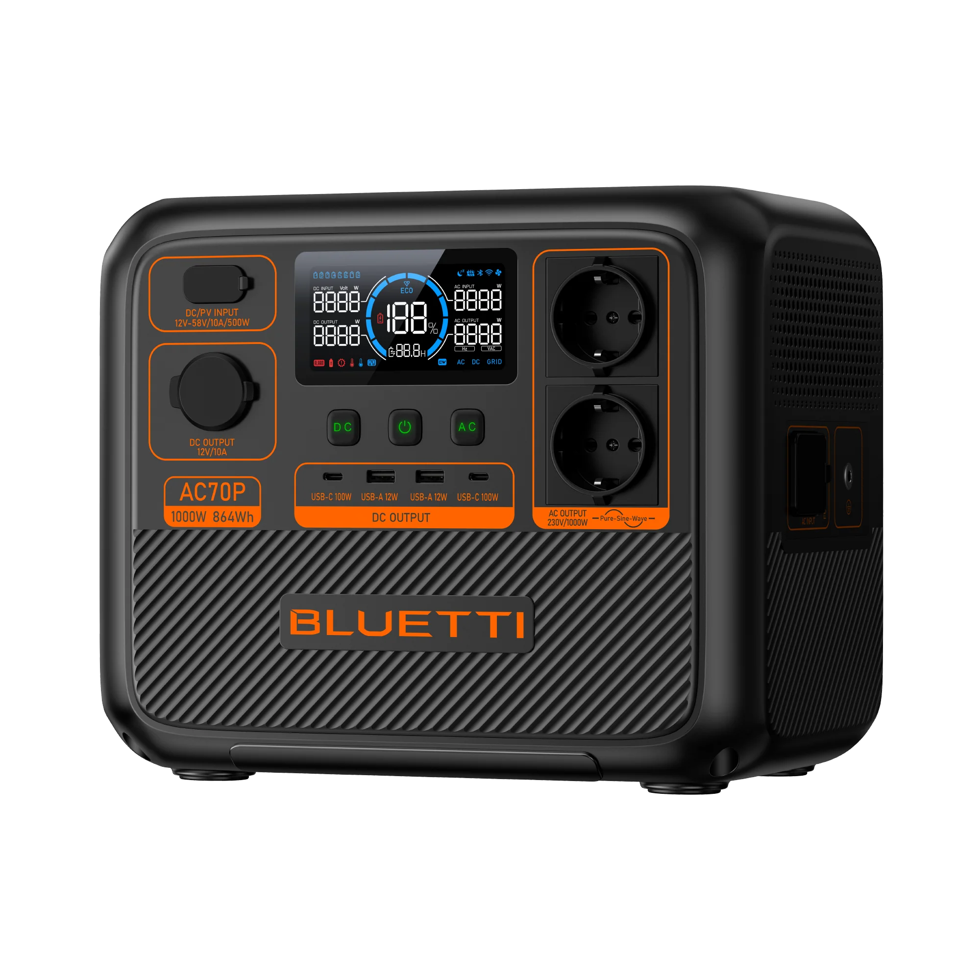 BLUETTI AC70P Station électrique portable | 1000 W / 864 Wh - Image 5