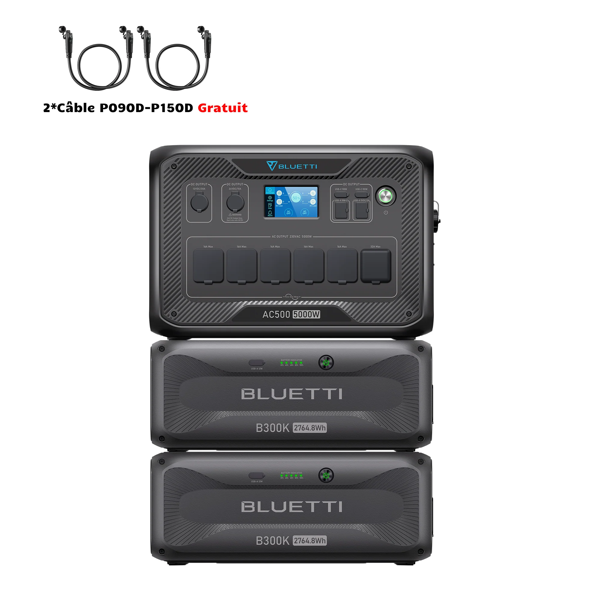 BLUETTI AC500+B300K Batterie de secours domestique | 3 000 W, 2 764,8 Wh - Image 2