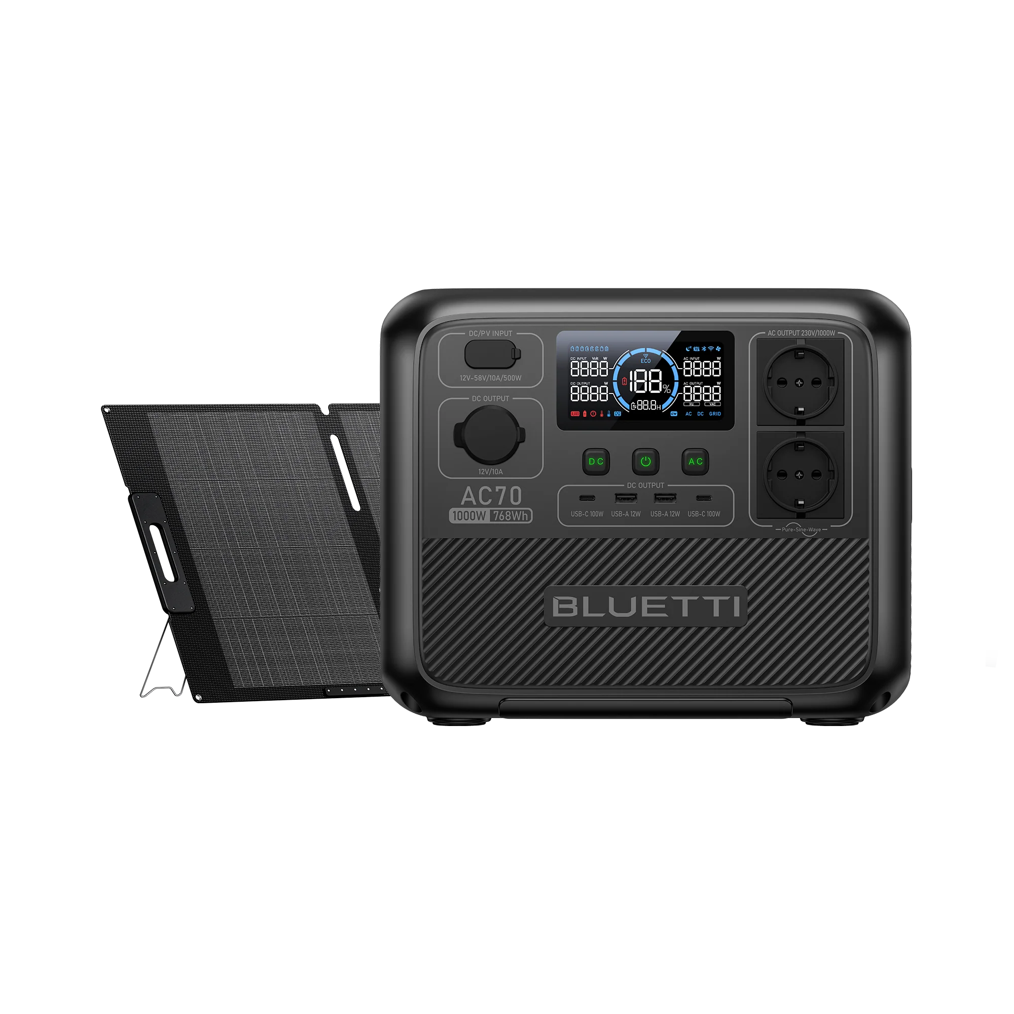 BLUETTI AC70 Station électrique portable | 1000 W, 768 Wh - Image 10