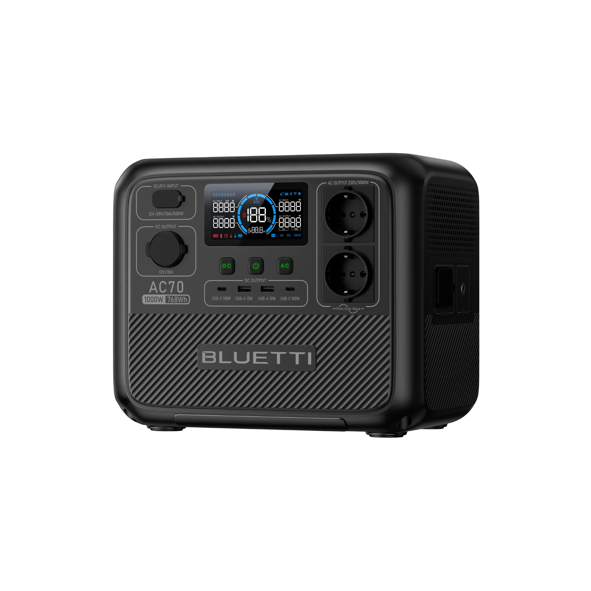 BLUETTI AC70 Station électrique portable | 1000 W, 768 Wh - Image 3