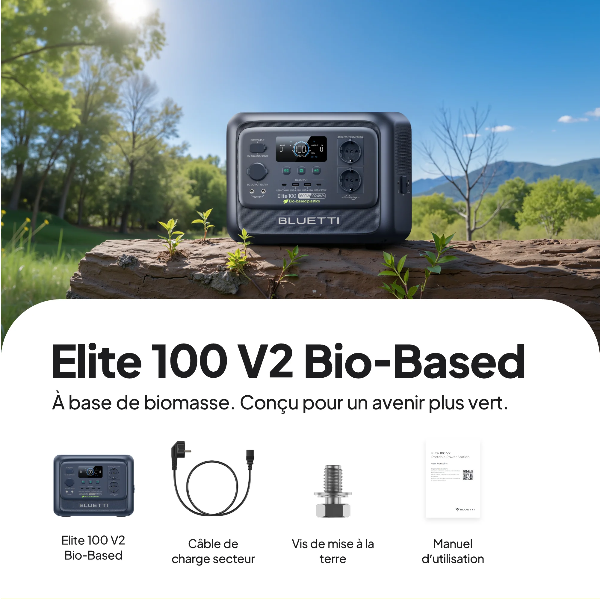 BLUETTI Elite 100 V2 Station électrique portable | 1 800 W, 1 024 Wh - Image 15
