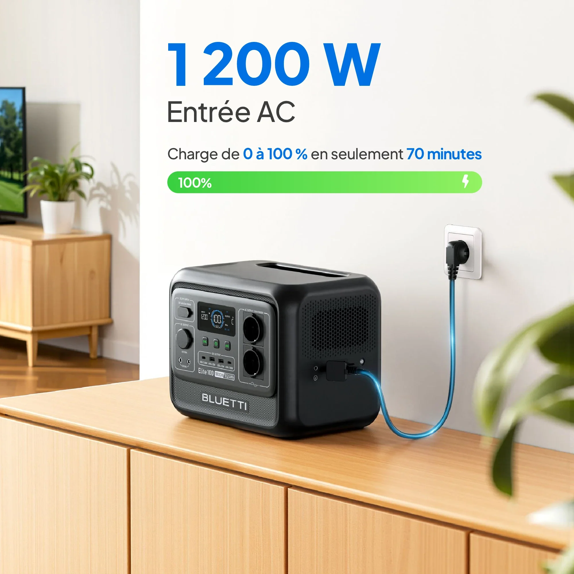 BLUETTI Elite 100 V2 Station électrique portable | 1 800 W, 1 024 Wh - Image 17